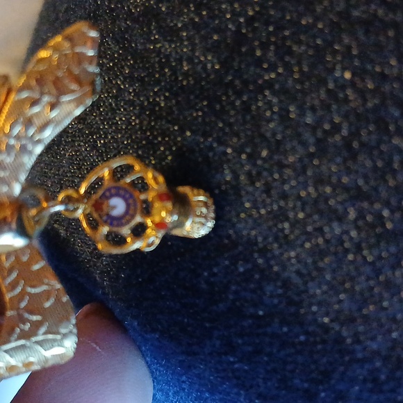 BPOE Small Elks Fraternal Clock Deer Lapel Pin Badge Rare Vintage - Picture 7 of 8